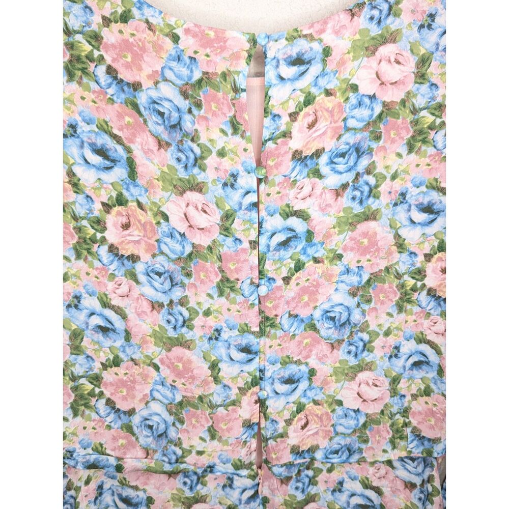 NWT & Other Stories Printed Side Slit Maxi Dress Size 12 Pastel Floral Cottage - Picture 11 of 14